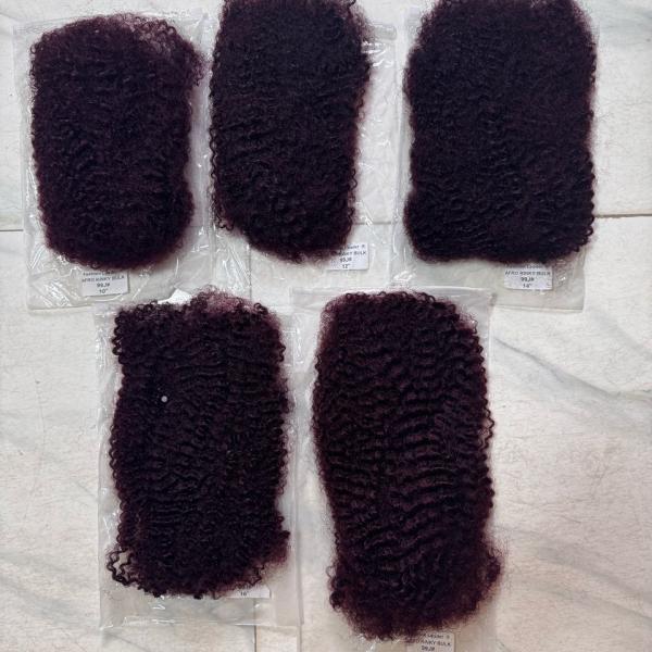 Human hair kinky bulk