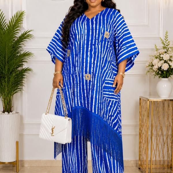 Royal Blue Fringe Luxe Set